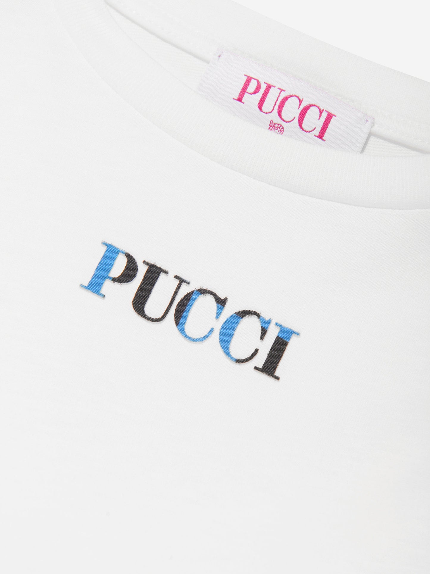 Pucci 女童象牙色 Onde 针织连衣裙