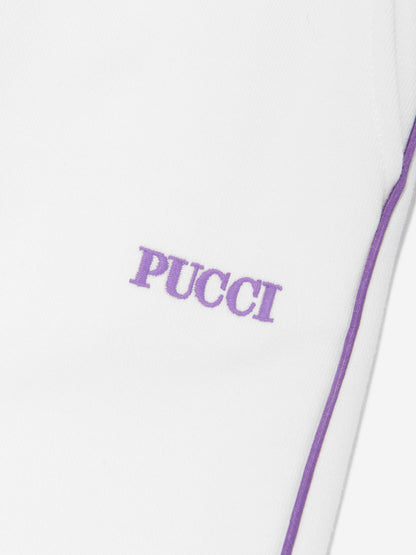 Pucci 女童象牙色徽标慢跑裤