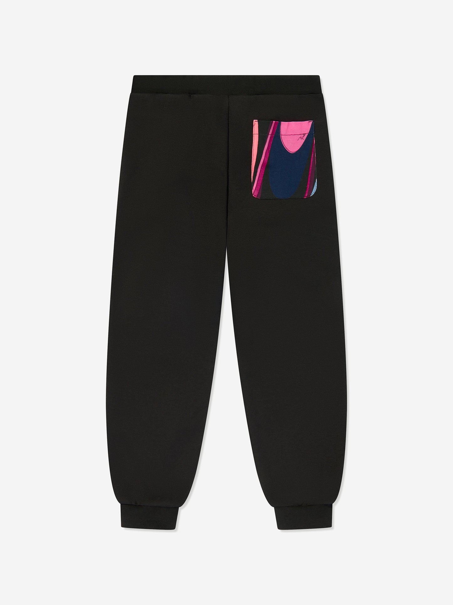 Pucci 女童黑色徽标慢跑裤