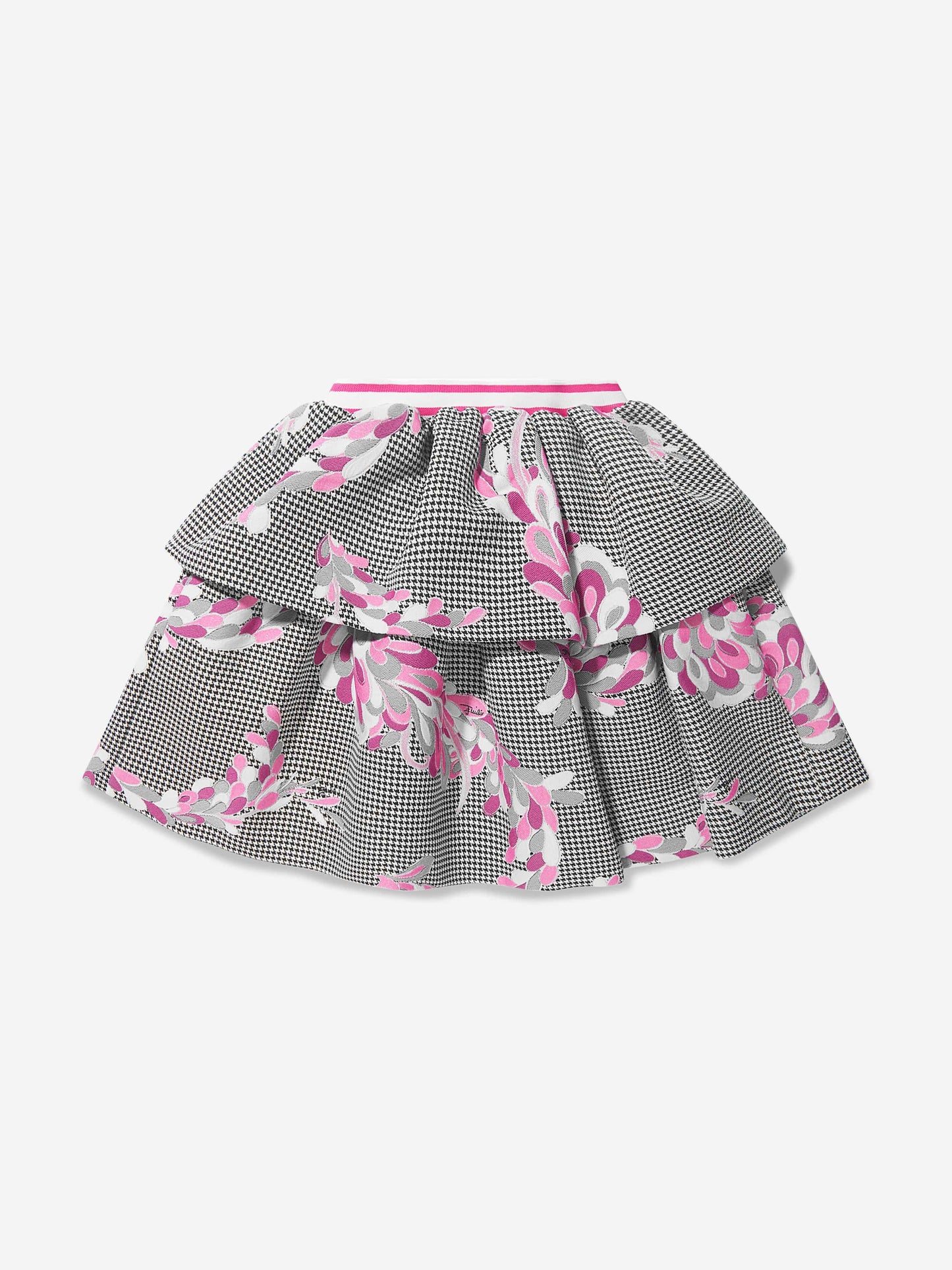 Pucci 女童图案分层半身裙