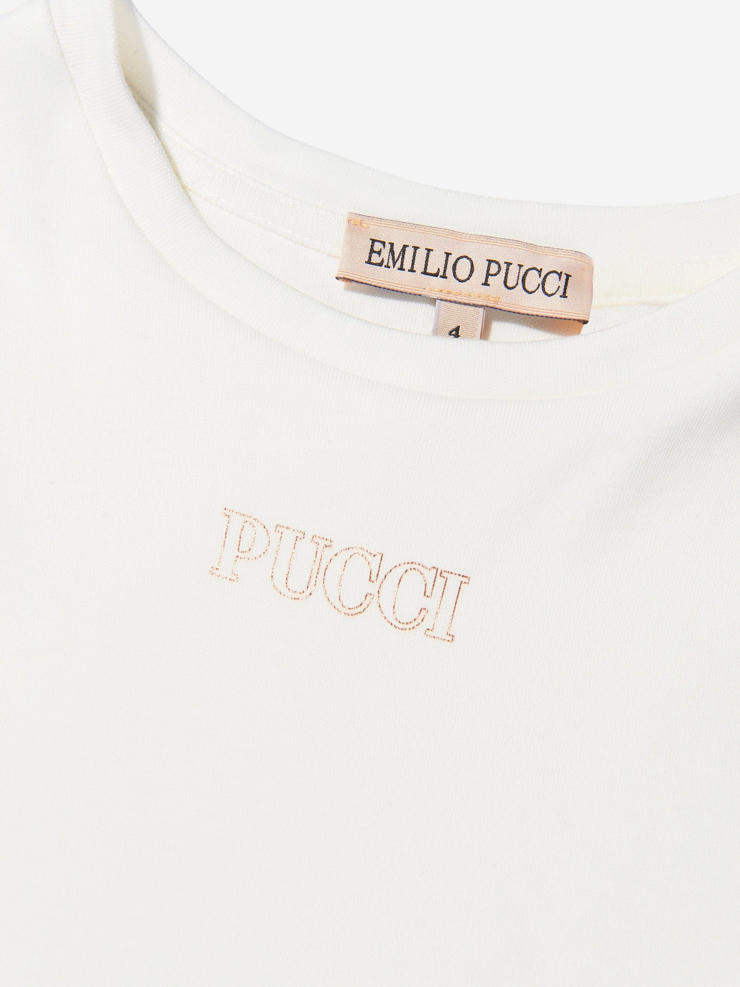 Pucci 女童印花袖徽标连衣裙