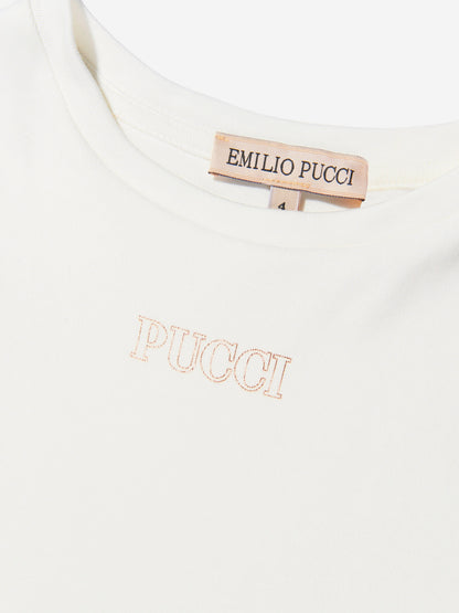 Pucci 女童印花袖徽标连衣裙