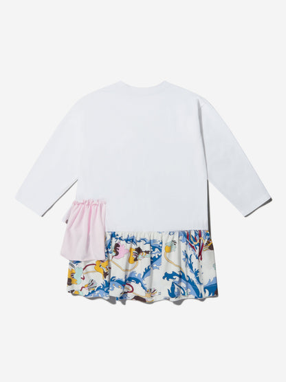 Pucci 女童棉质图案徽标连衣裙