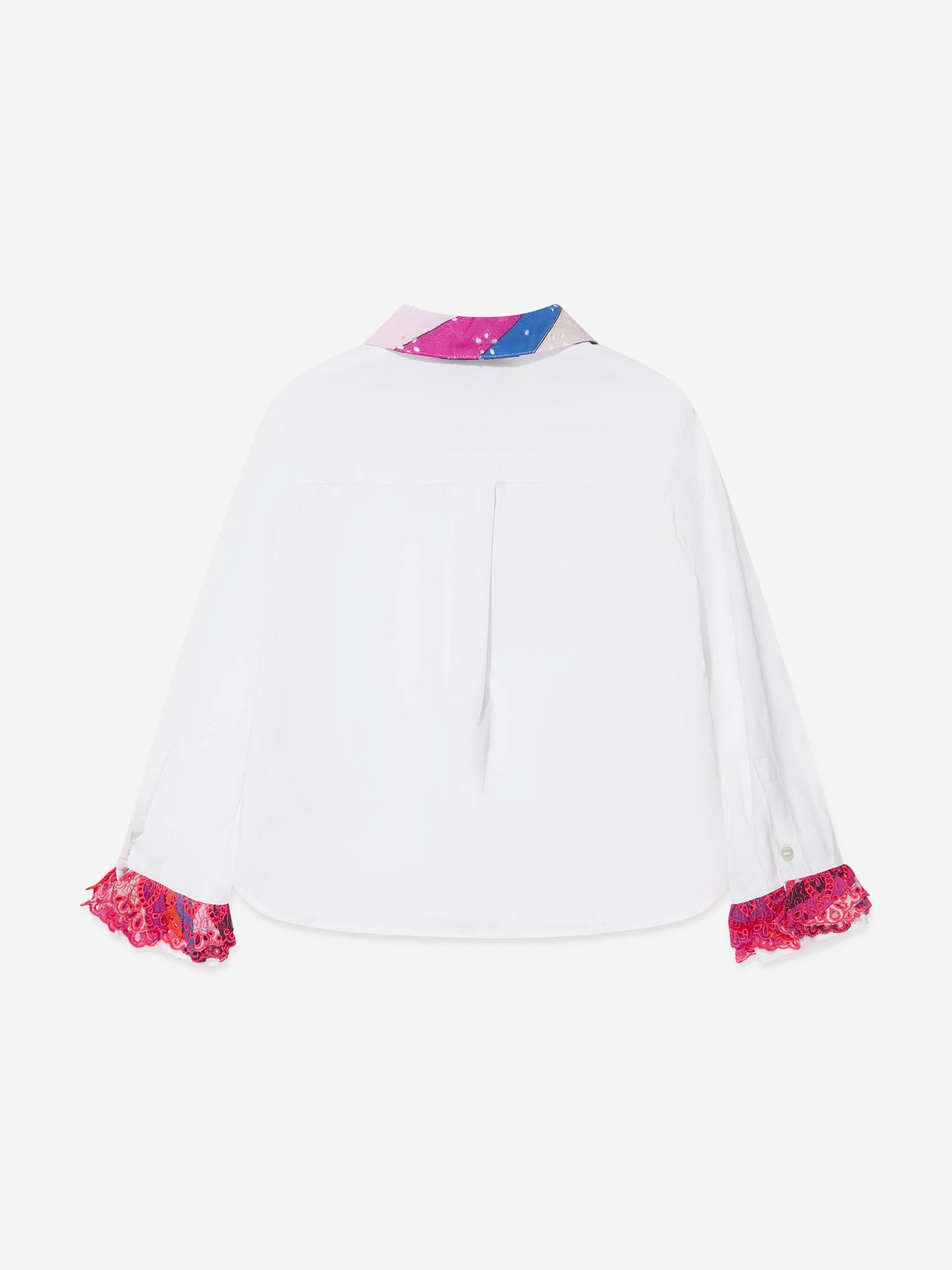 Pucci 女童白色乔其纱衬衫