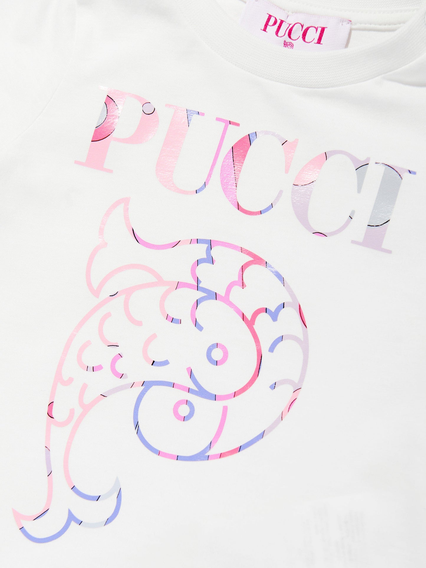 Baby Girls Logo Print T-Shirt in Ivory
