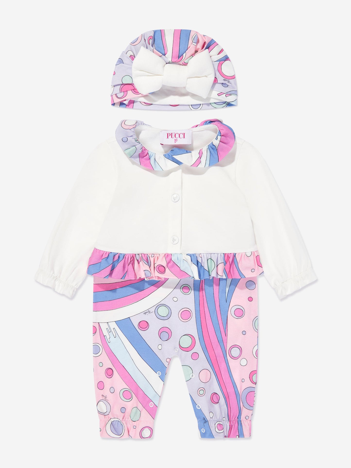 Baby Girls Fontane Romper Set in Ivory