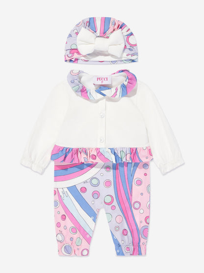Baby Girls Fontane Romper Set in Ivory
