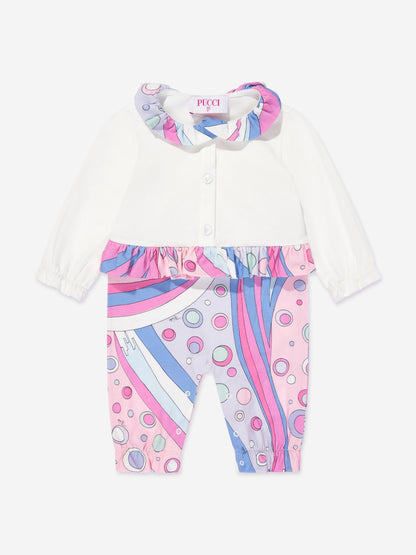 Baby Girls Fontane Romper Set in Ivory