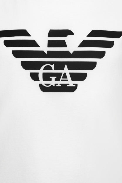 Emporio Armani 男童比马棉徽标 T 恤