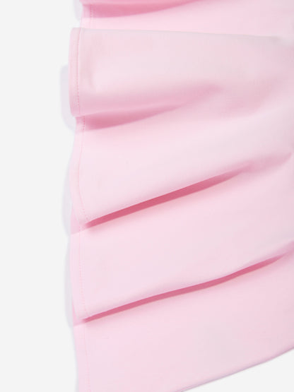 Escada 女童刺绣徽标毛衣裙（粉色）