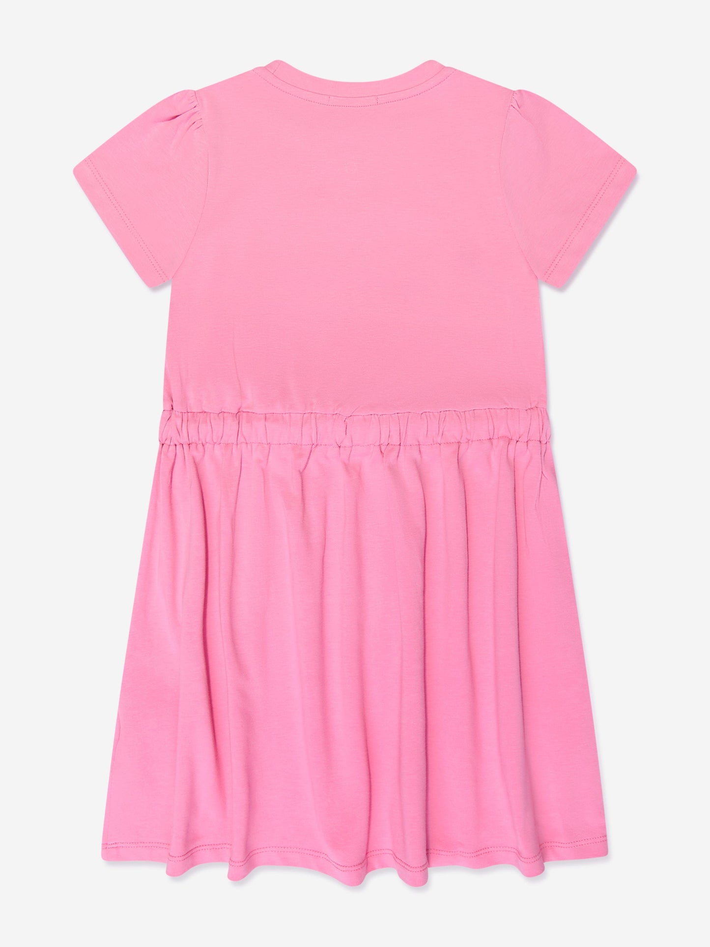 Escada 女童刺绣徽标 T 恤连衣裙（粉色）