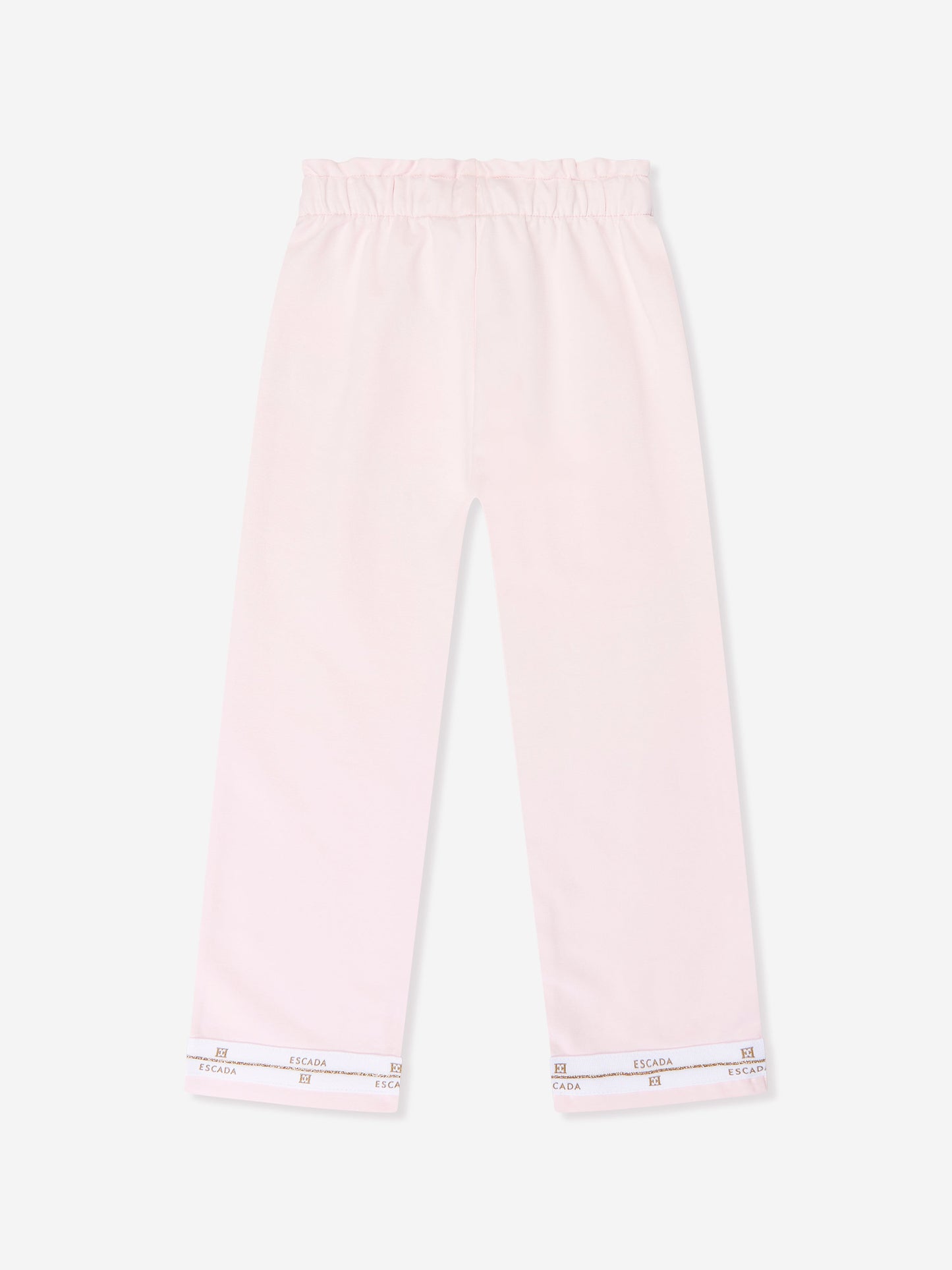 Escada 女童粉色徽标慢跑裤
