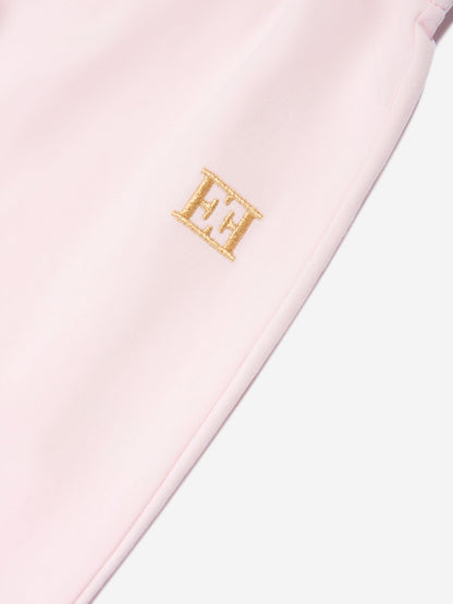 Escada 女童粉色徽标慢跑裤