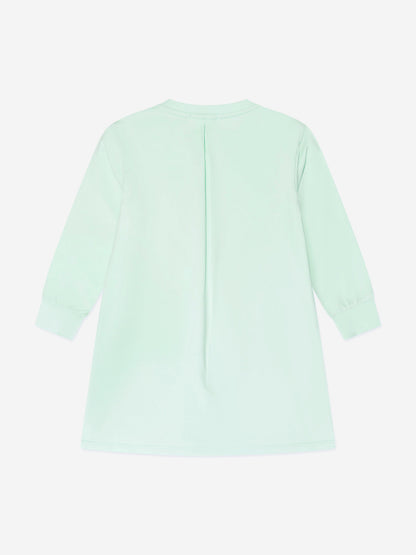 Escada 女童蓝色刺绣徽标毛衣裙