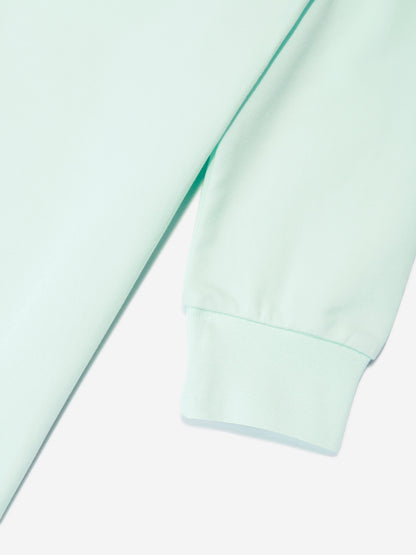 Escada 女童蓝色刺绣徽标毛衣裙