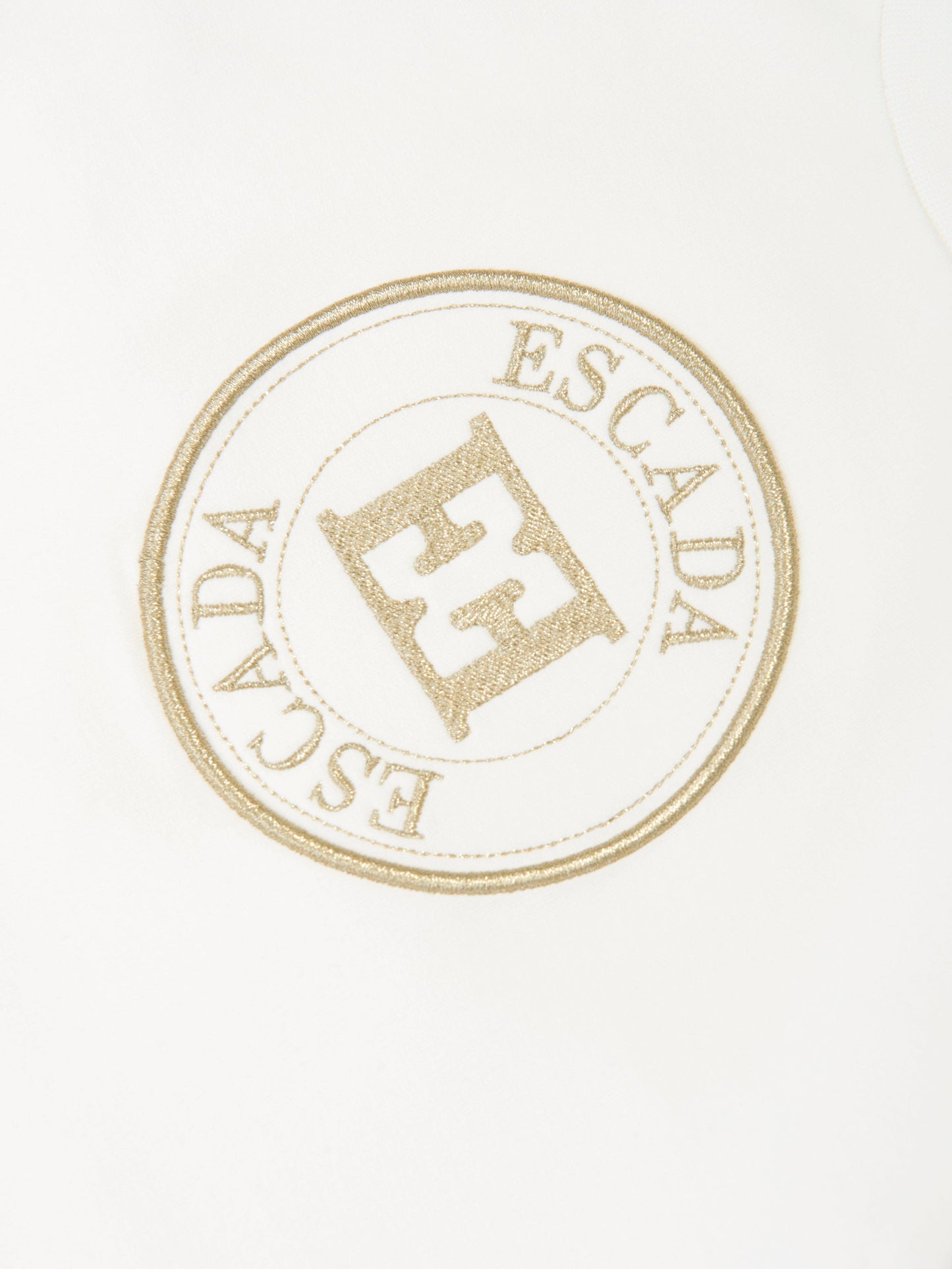 Escada 女童白色刺绣徽标运动衫