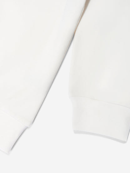Escada 女童白色刺绣徽标运动衫