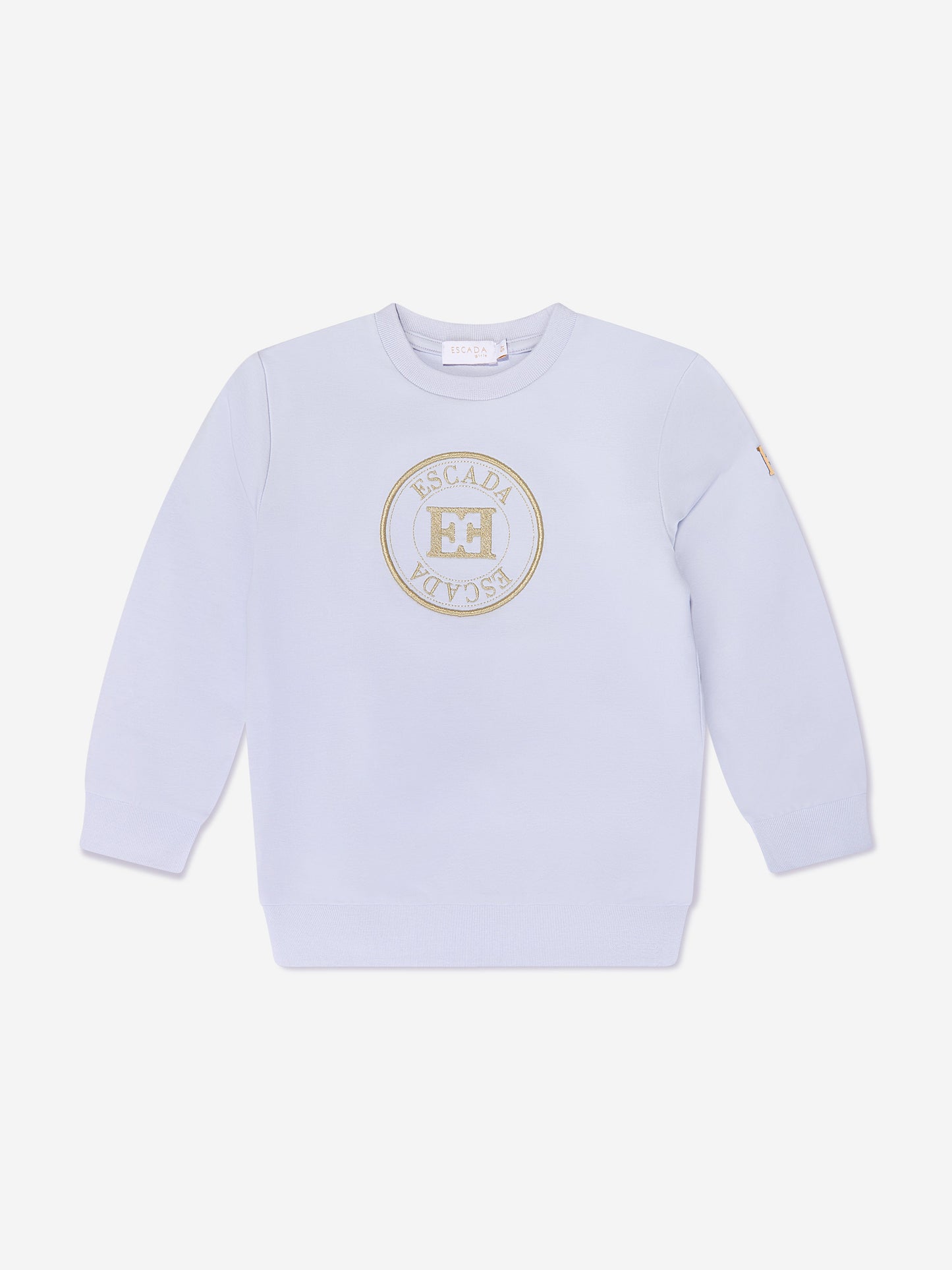 Escada 女童紫色刺绣徽标运动衫