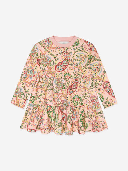 Etro 女童多色佩斯利印花连衣裙