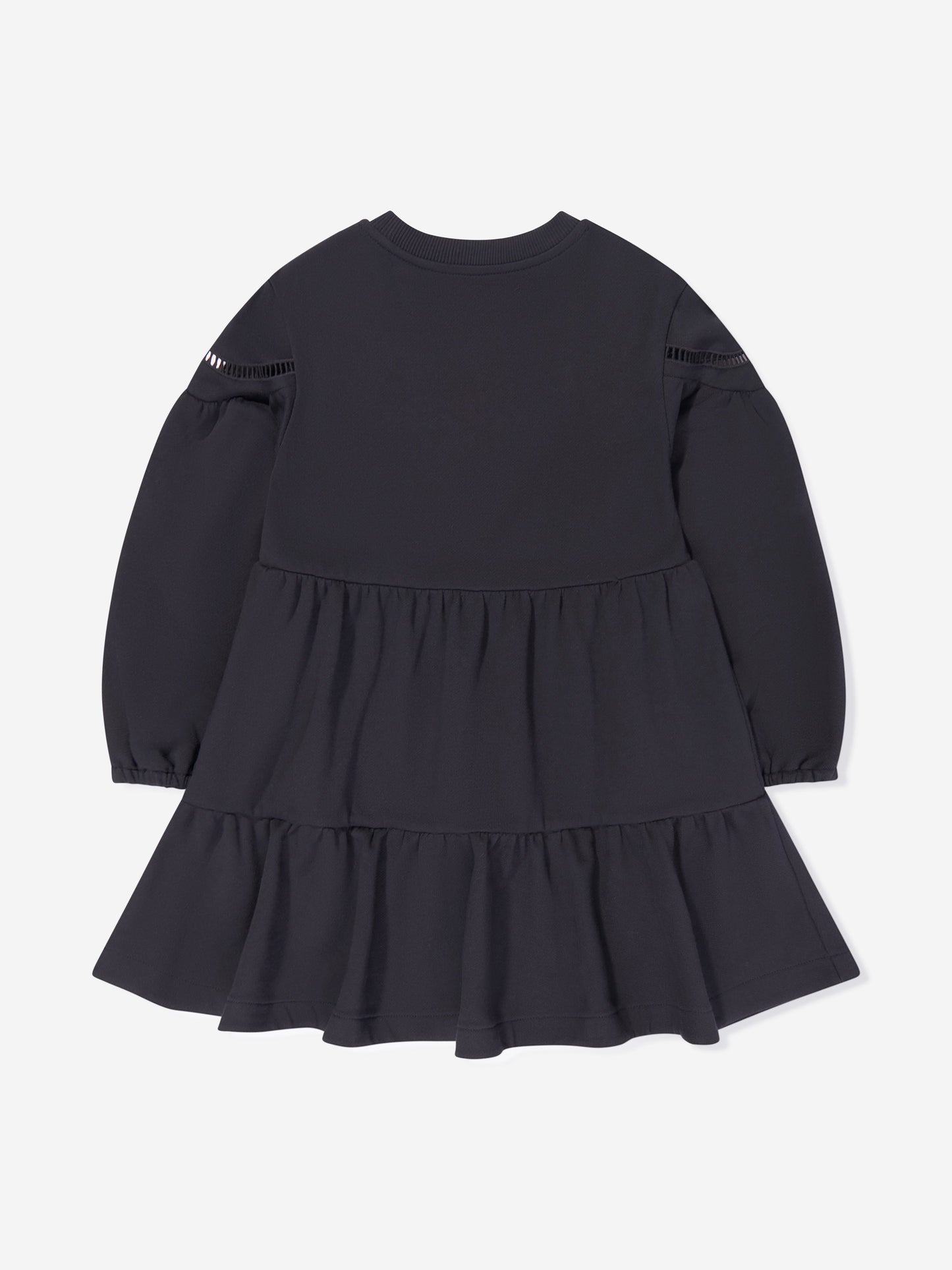 Etro 女童海军蓝花朵平纹针织连衣裙