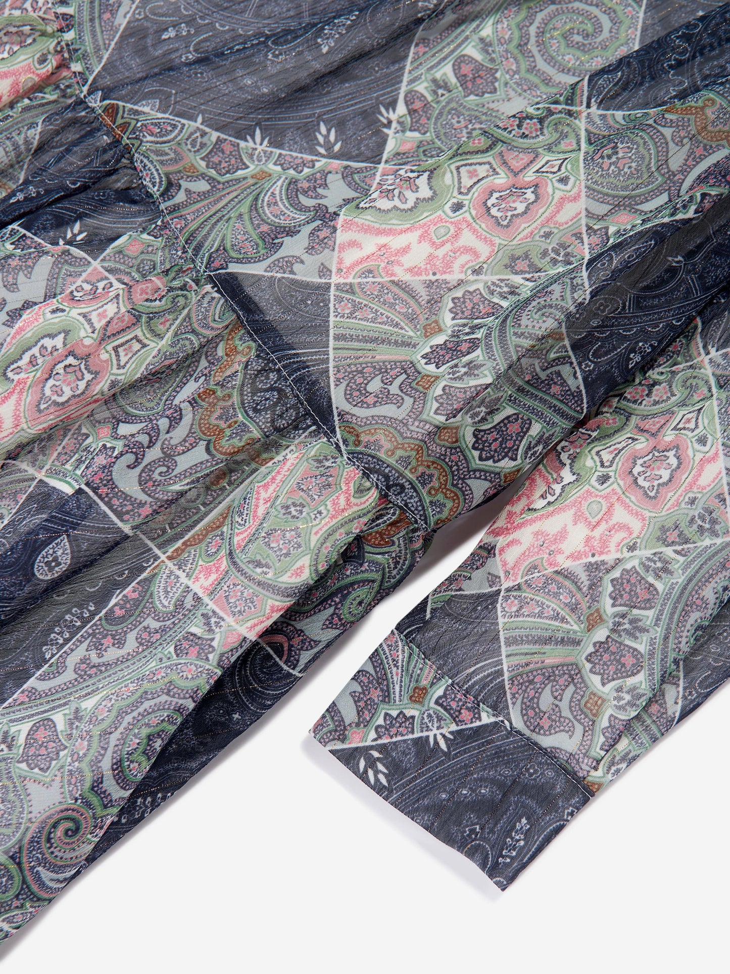 Etro 女童蓝色佩斯利编织连衣裙