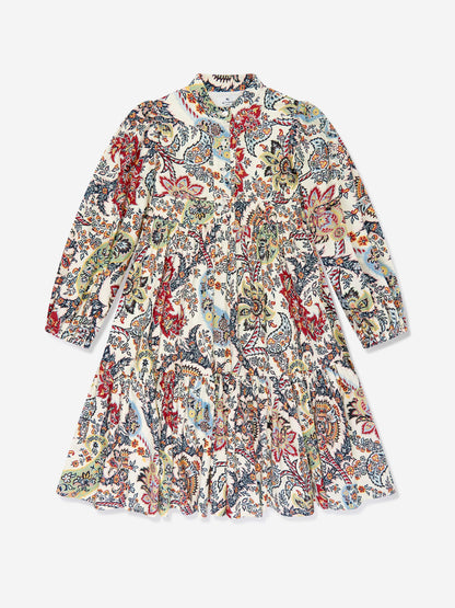 Etro 女童多色佩斯利花卉连衣裙
