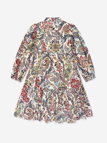 Etro 女童多色佩斯利花卉连衣裙