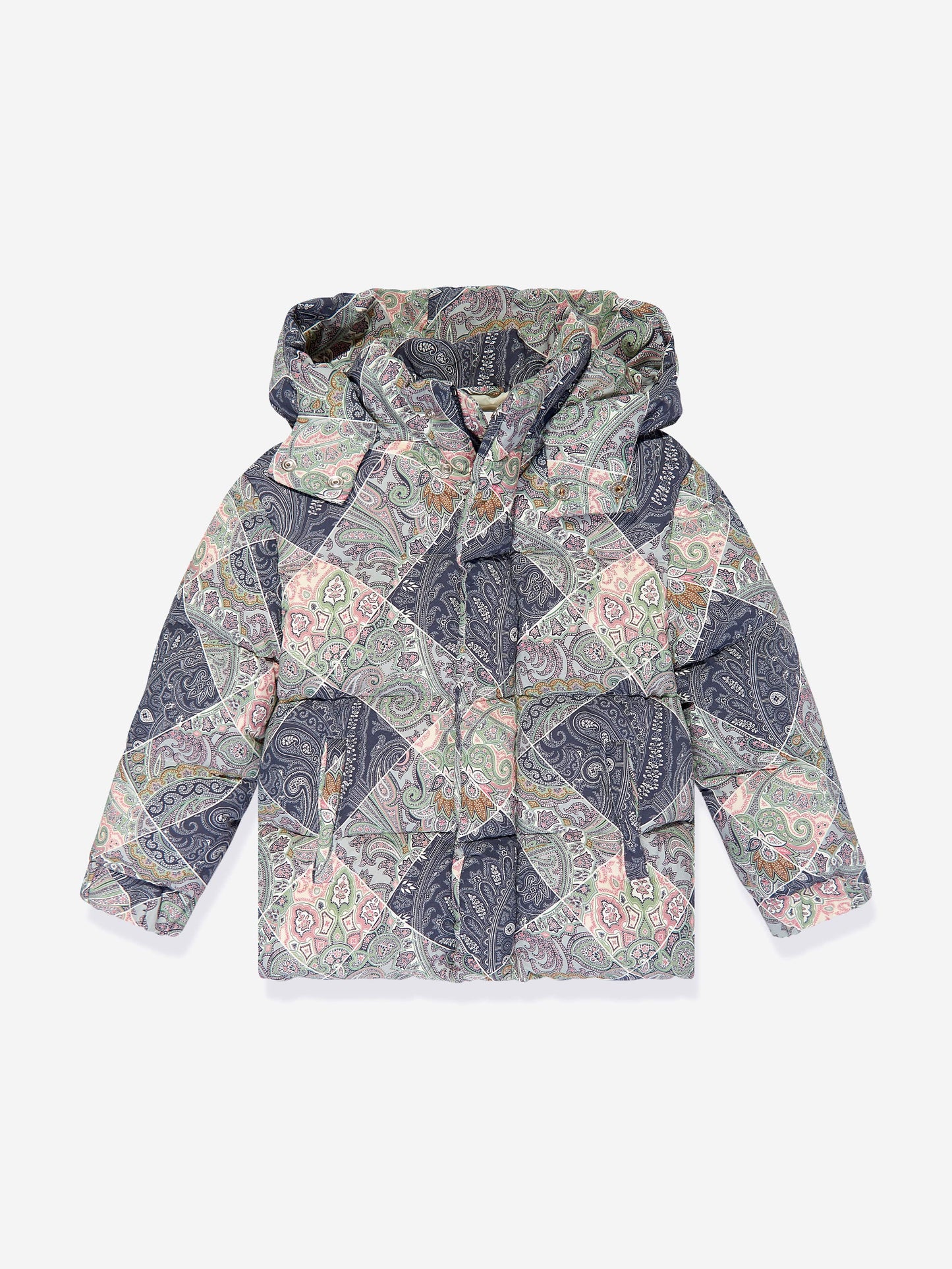 Etro Kids 佩斯利羽绒夹克 (蓝色)
