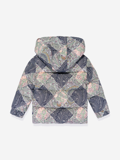 Etro Kids 佩斯利羽绒夹克 (蓝色)