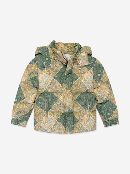 Etro Boys 绿色佩斯利羽绒夹克