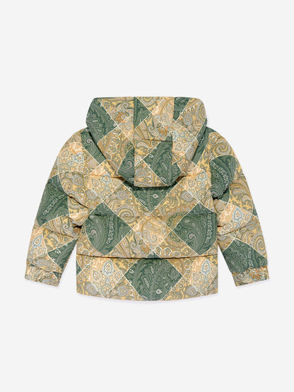 Etro Boys 绿色佩斯利羽绒夹克