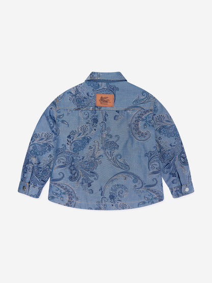 Etro Kids 佩斯利印花夹克 (蓝色)