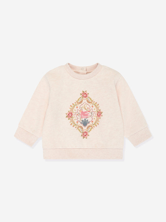 Etro 女婴米色花卉运动衫