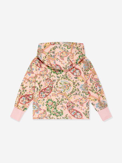 Etro 女童粉色佩斯利拉链上衣