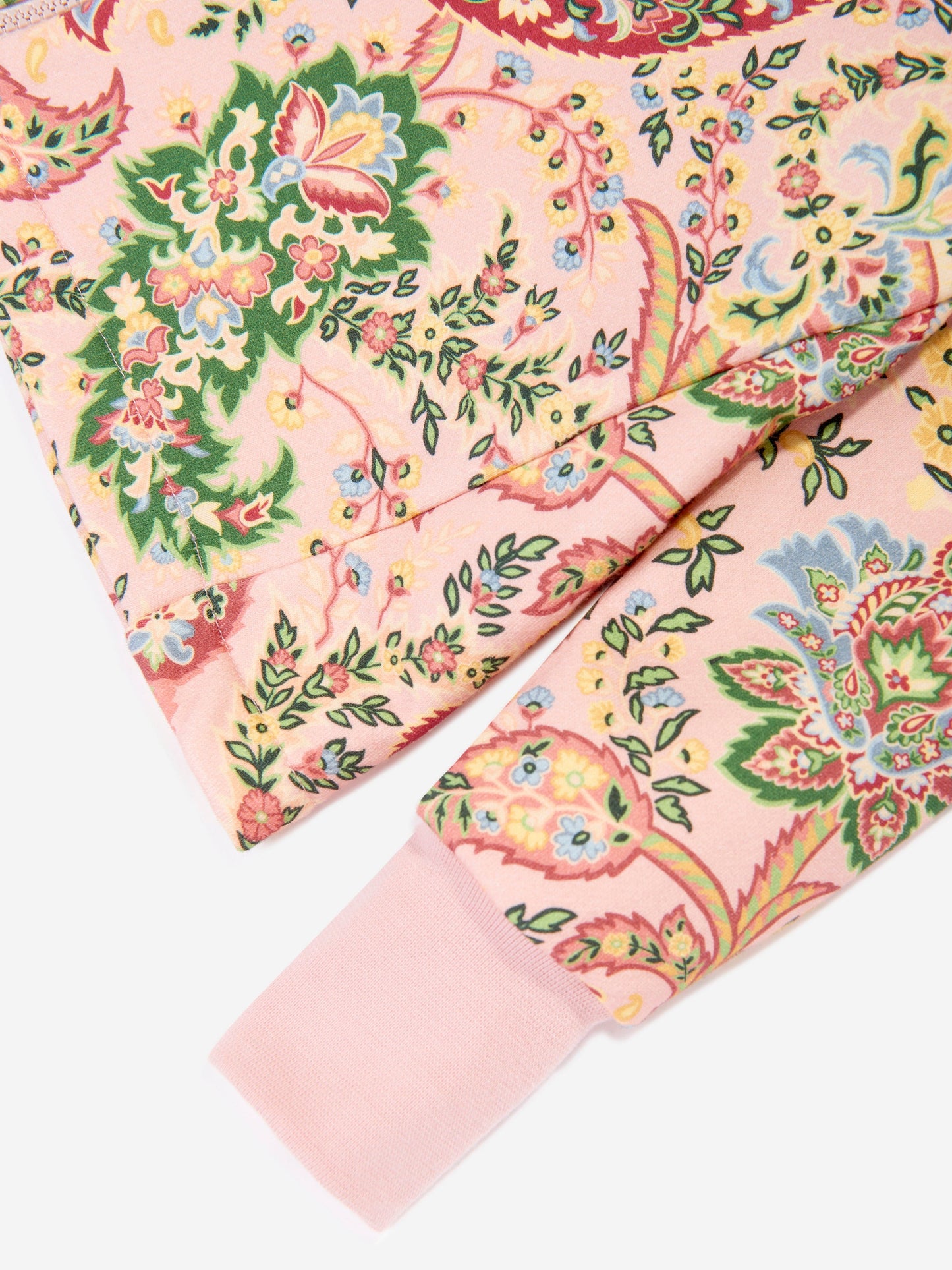 Etro 女童粉色佩斯利拉链上衣
