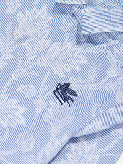 Etro 男童蓝色提花徽标衬衫