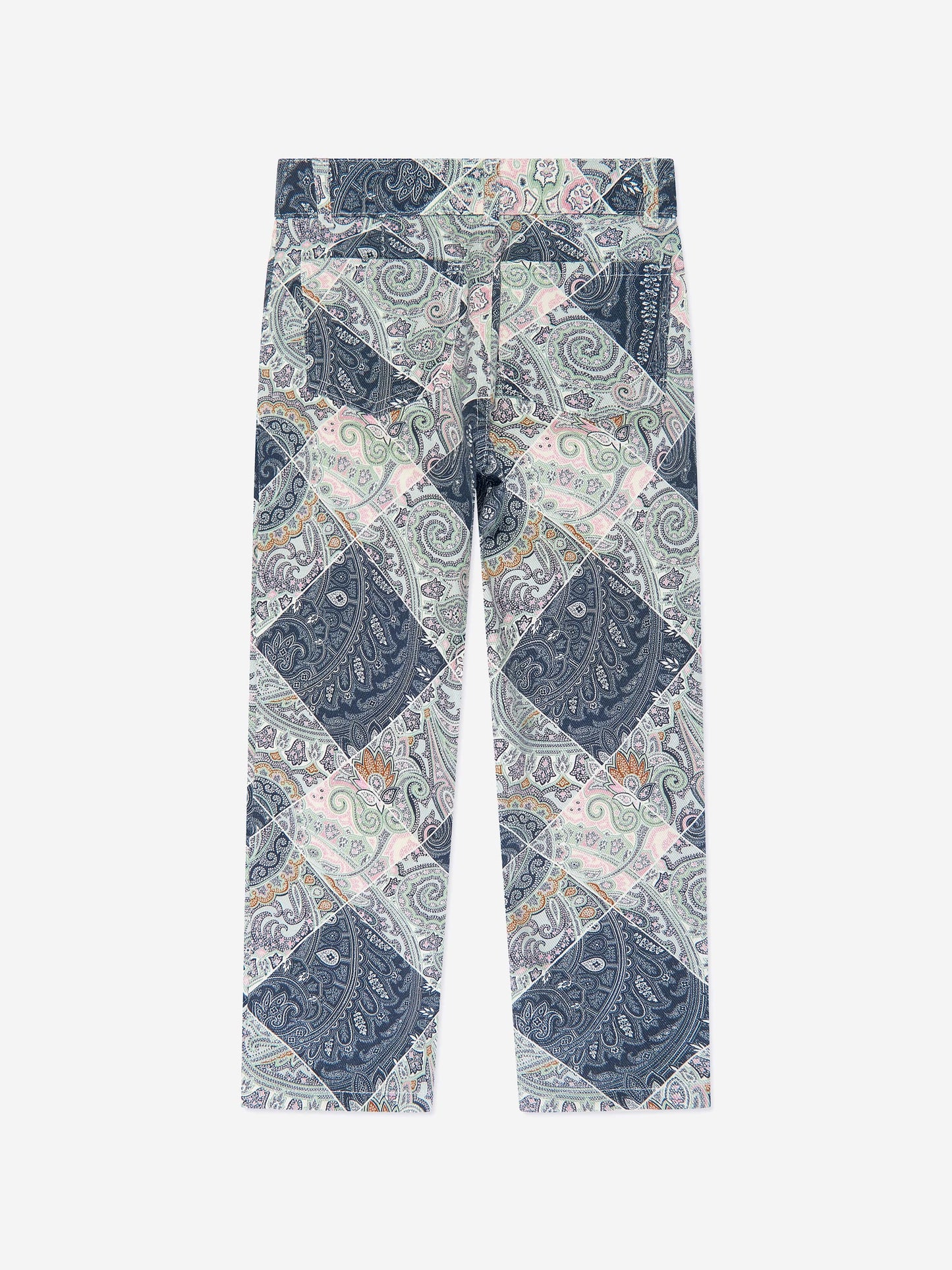 Etro 女童蓝色佩斯利长裤