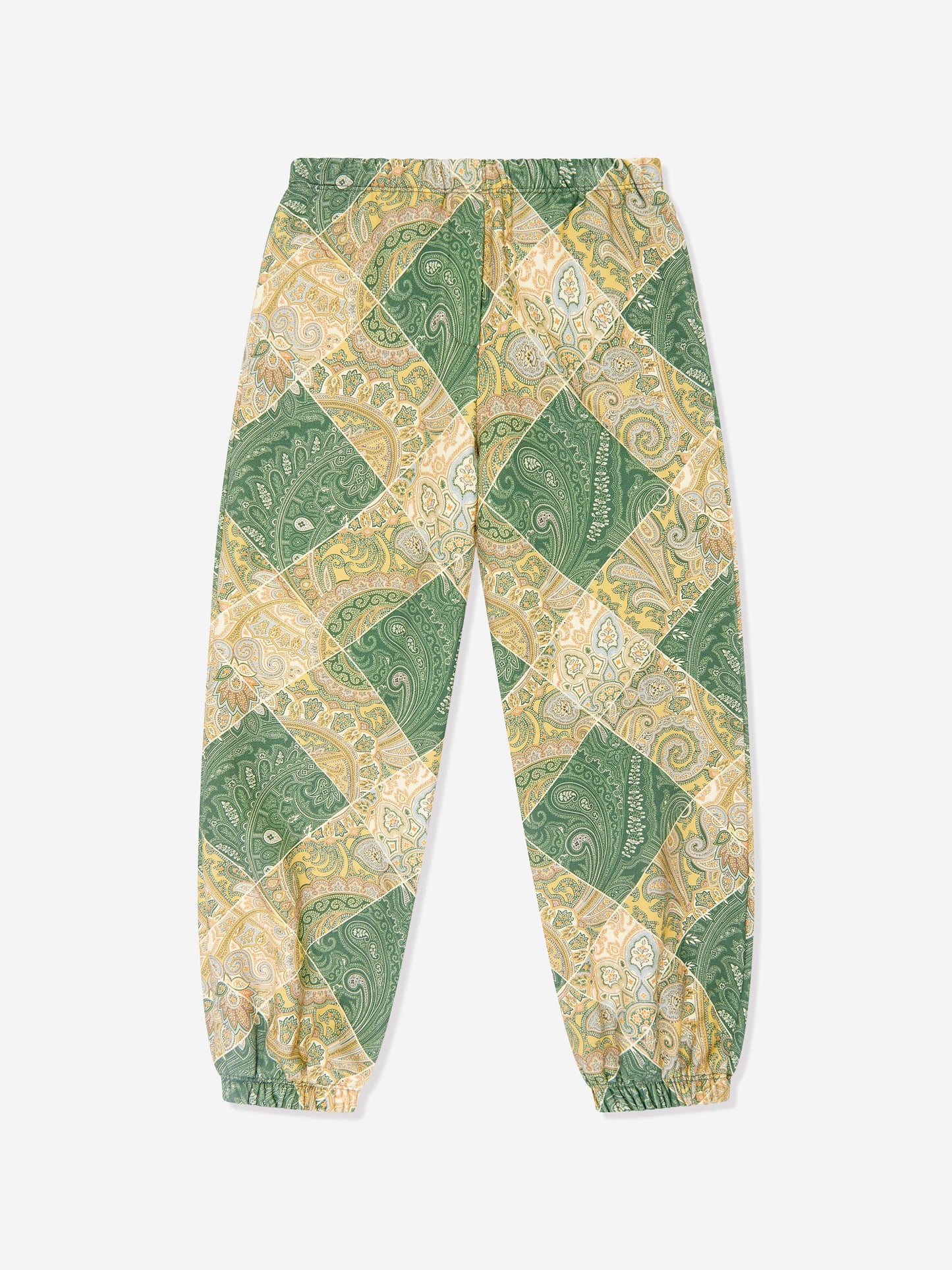 Etro Boys 绿色佩斯利慢跑裤