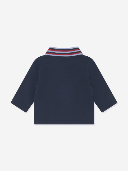Etro 男婴长袖 Polo 衫（海军蓝）