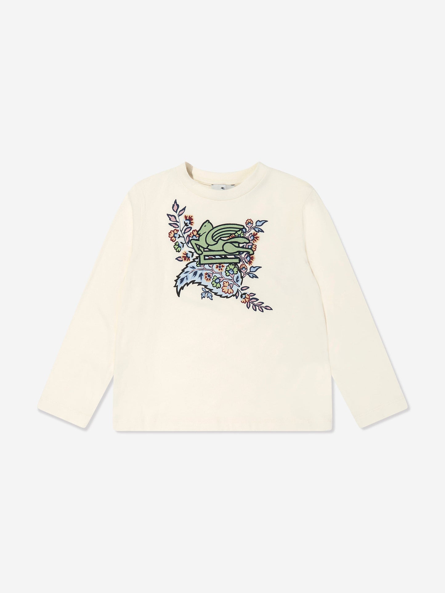 Etro 女童长袖 Pegaso T 恤（象牙色）