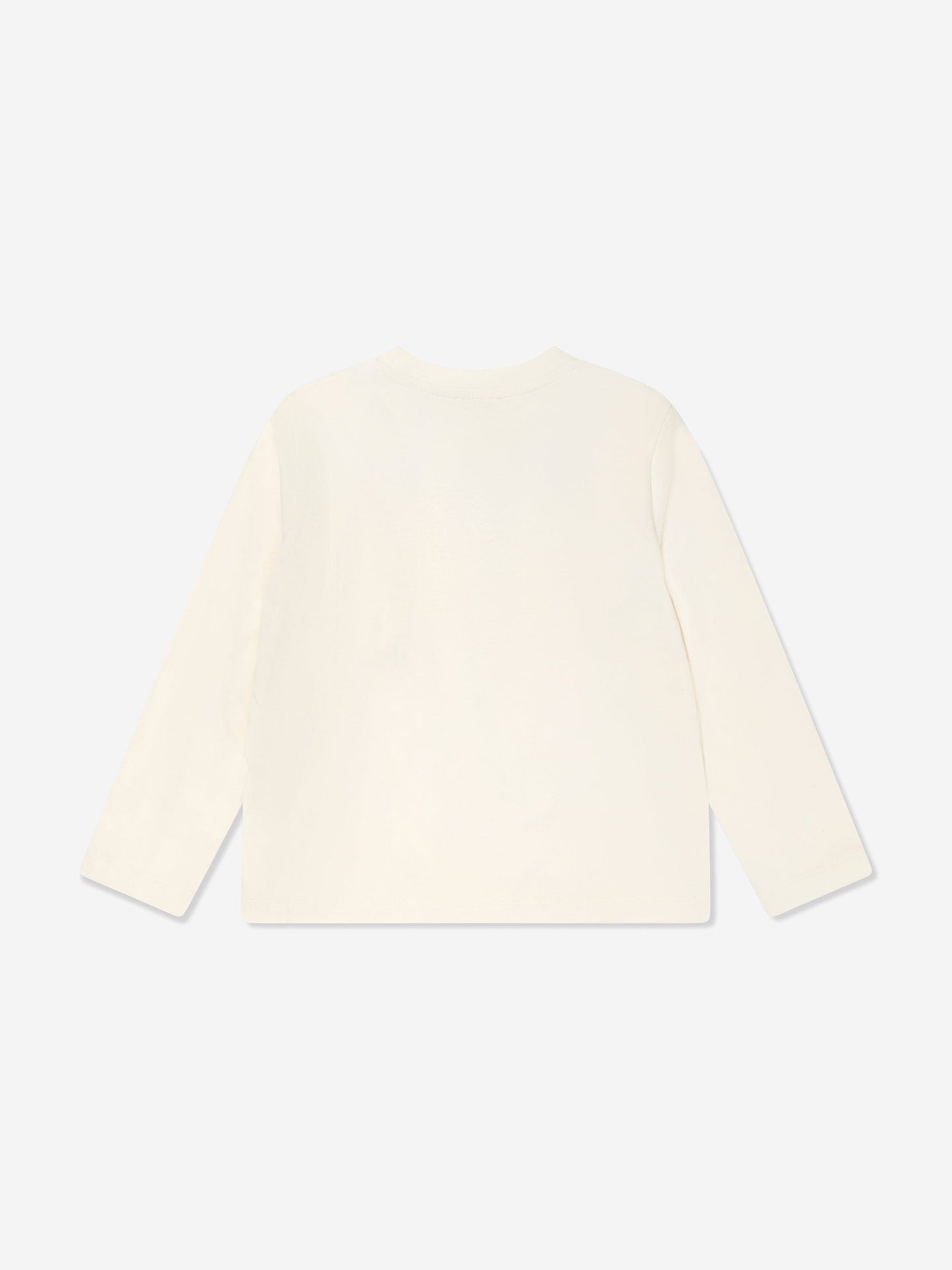 Etro 女童长袖徽标 T 恤（象牙色）
