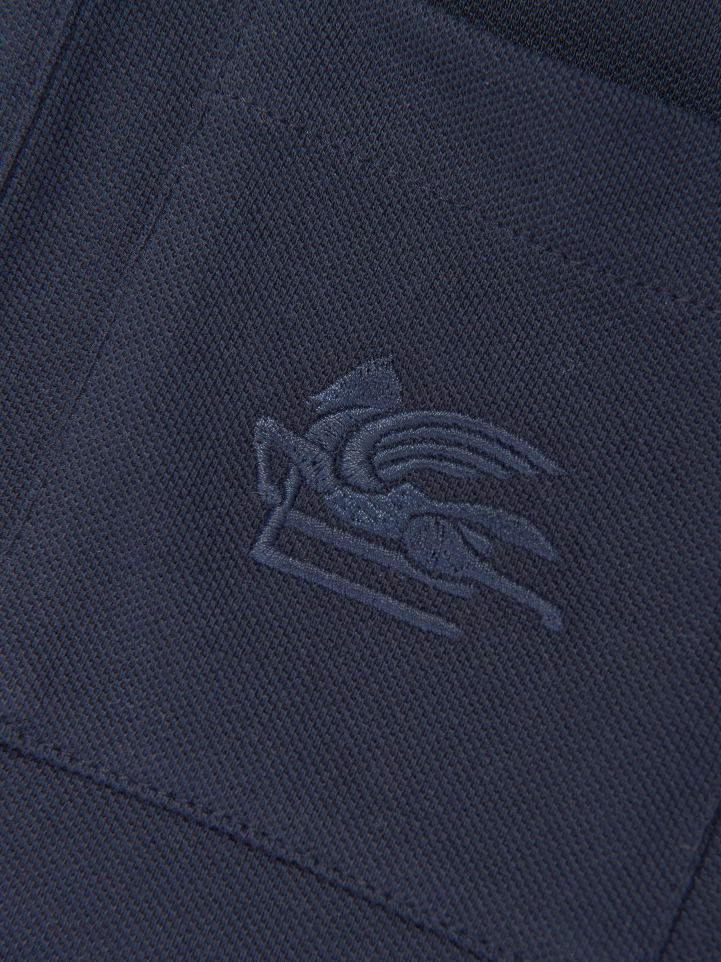 Etro 男童海军蓝条纹领 Polo 衫