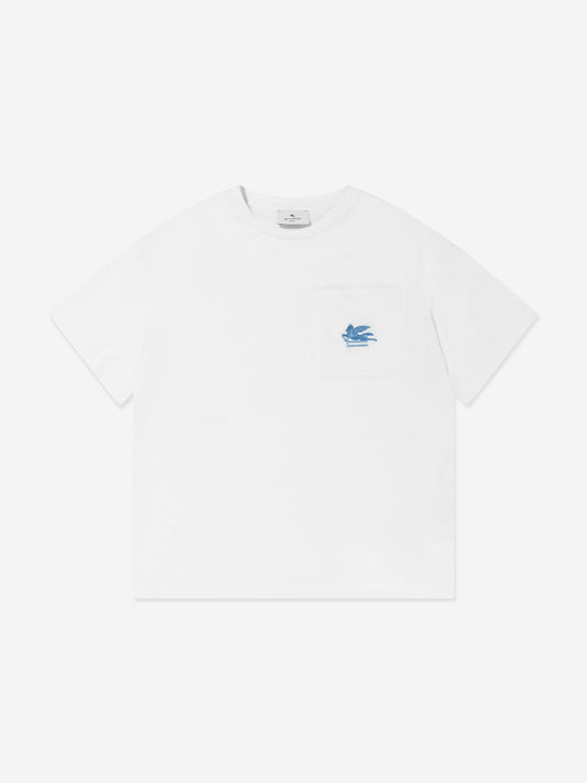 Etro Boys Pegaso Logo T 恤（象牙色）