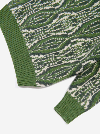 Etro 男童绿色羊毛针织套衫
