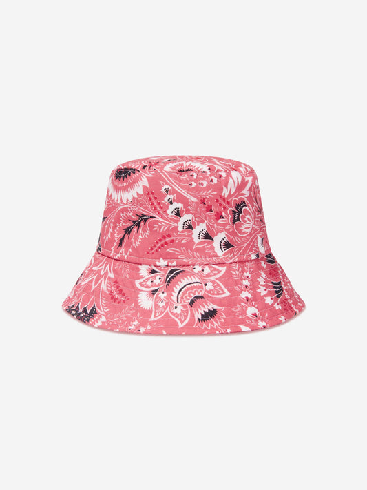 Etro Kids 粉色花卉佩斯利帽子