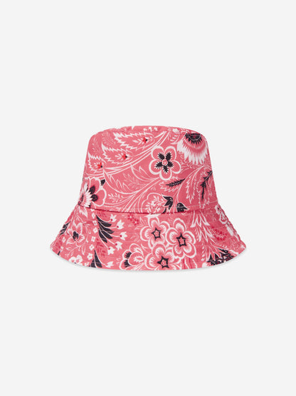 Etro Kids 粉色花卉佩斯利帽子