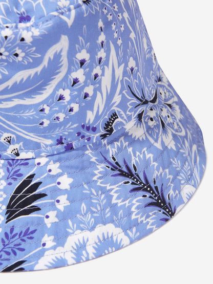 Etro Kids 蓝色花卉佩斯利帽子