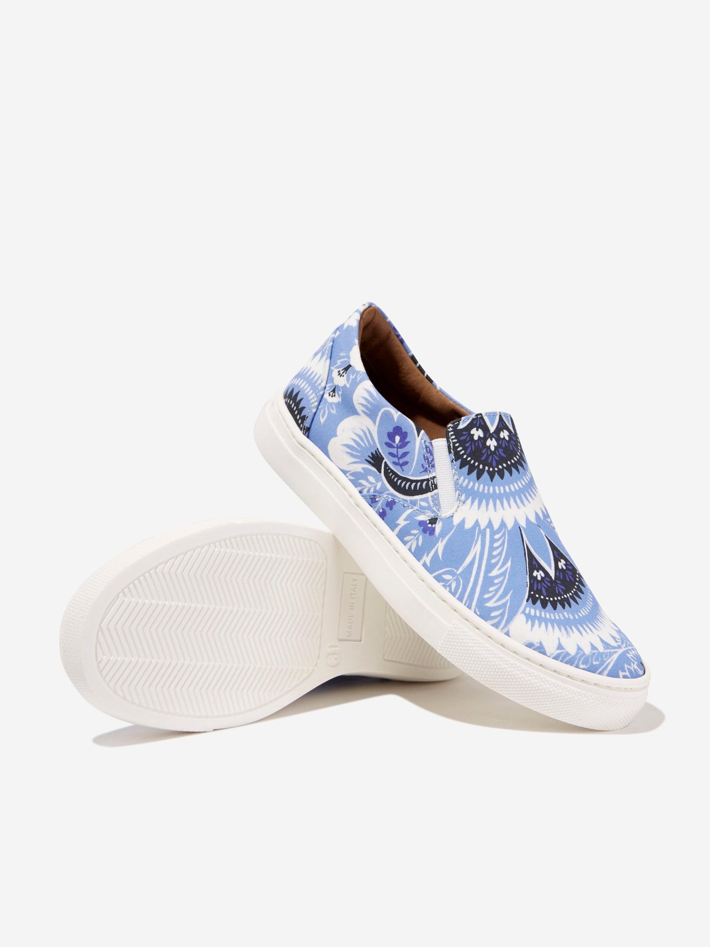 Etro Kids 花卉佩斯利运动鞋（蓝色）
