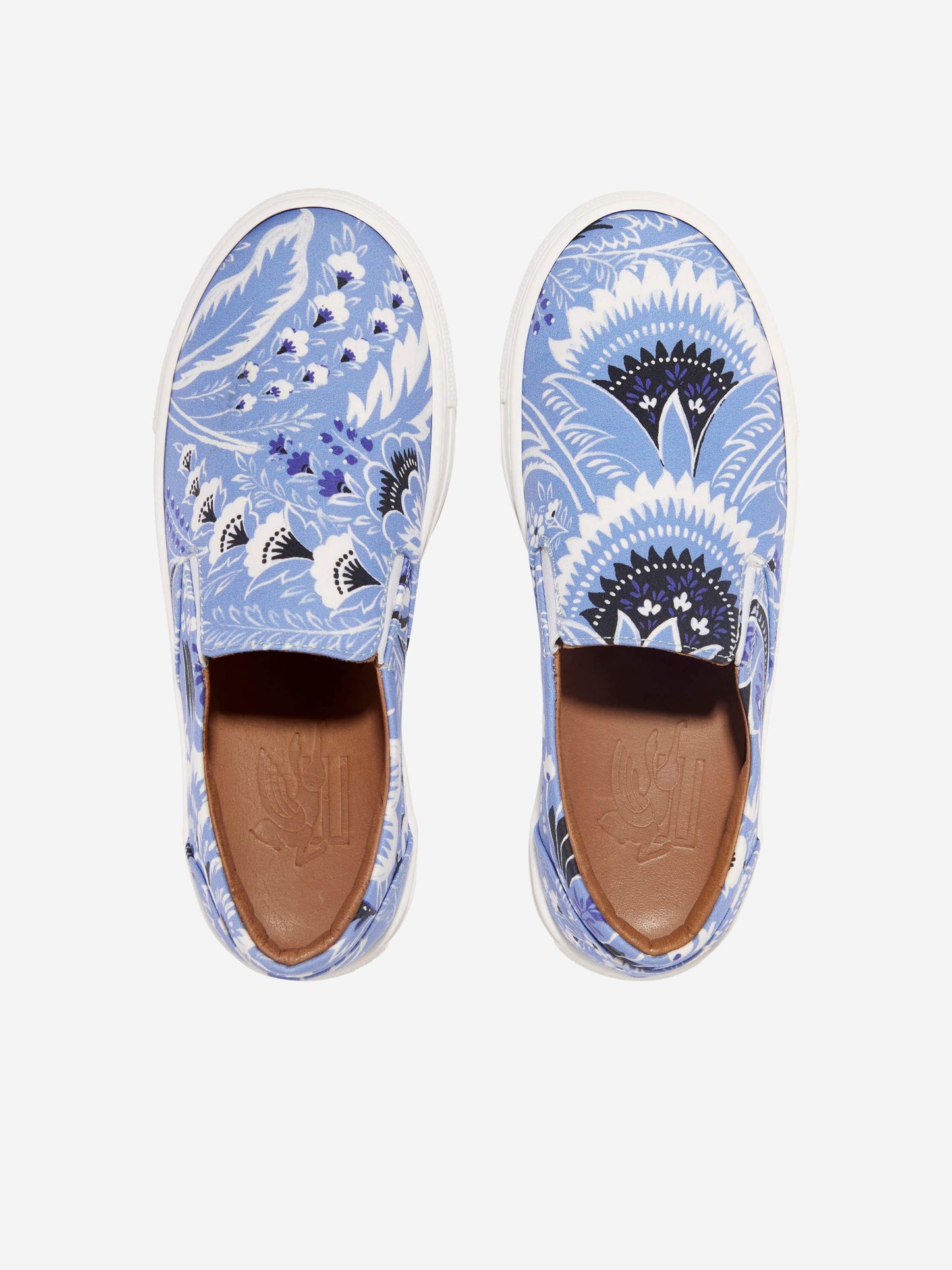 Etro Kids 花卉佩斯利运动鞋（蓝色）