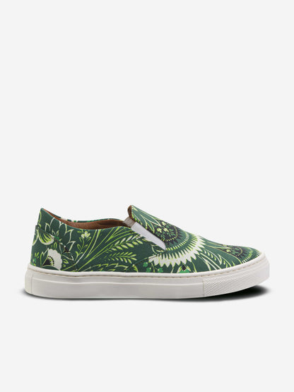 Etro Boys 绿色花卉佩斯利运动鞋